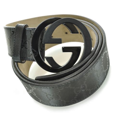 gucci belt black cheap|black Gucci imprime belt.